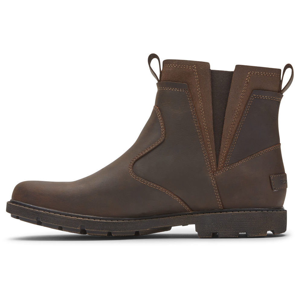 Botas Rockport Homem Marrom - Storm Surge Waterproof Chelsea - 87039YQUJ